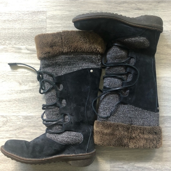 UGG Torrey Leather/Sheepskin/Knit Tall Winter Boot - Picture 2 of 7